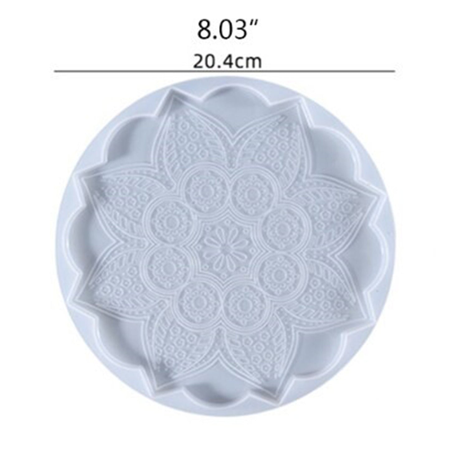 Large 20cm Mandala Tray Silicone Mould, Epoxy Resin Mandala Coaster Mold, Mandala Silicone Resin Mould, Resin Supplies