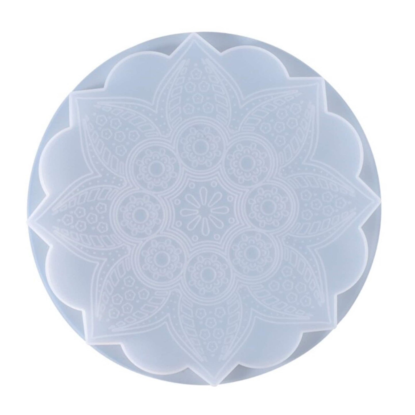 Large 20cm Mandala Tray Silicone Mould, Epoxy Resin Mandala Coaster Mold, Mandala Silicone Resin Mould, Resin Supplies