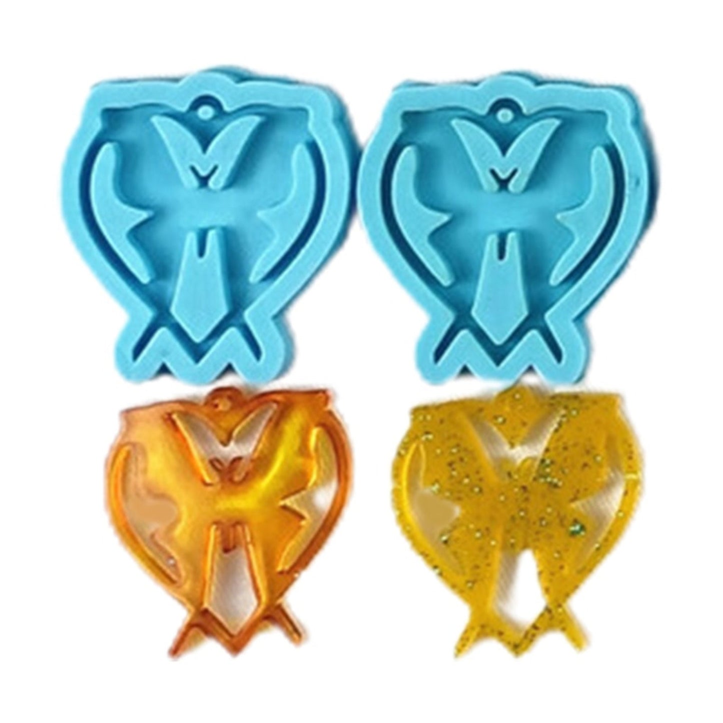 Butterfly Heart Earring Silicone Mould, Epoxy Resin Pendant Mould, Heart Earrring Mold, Butterfly Resin Silicone Mold, Resin Supplies