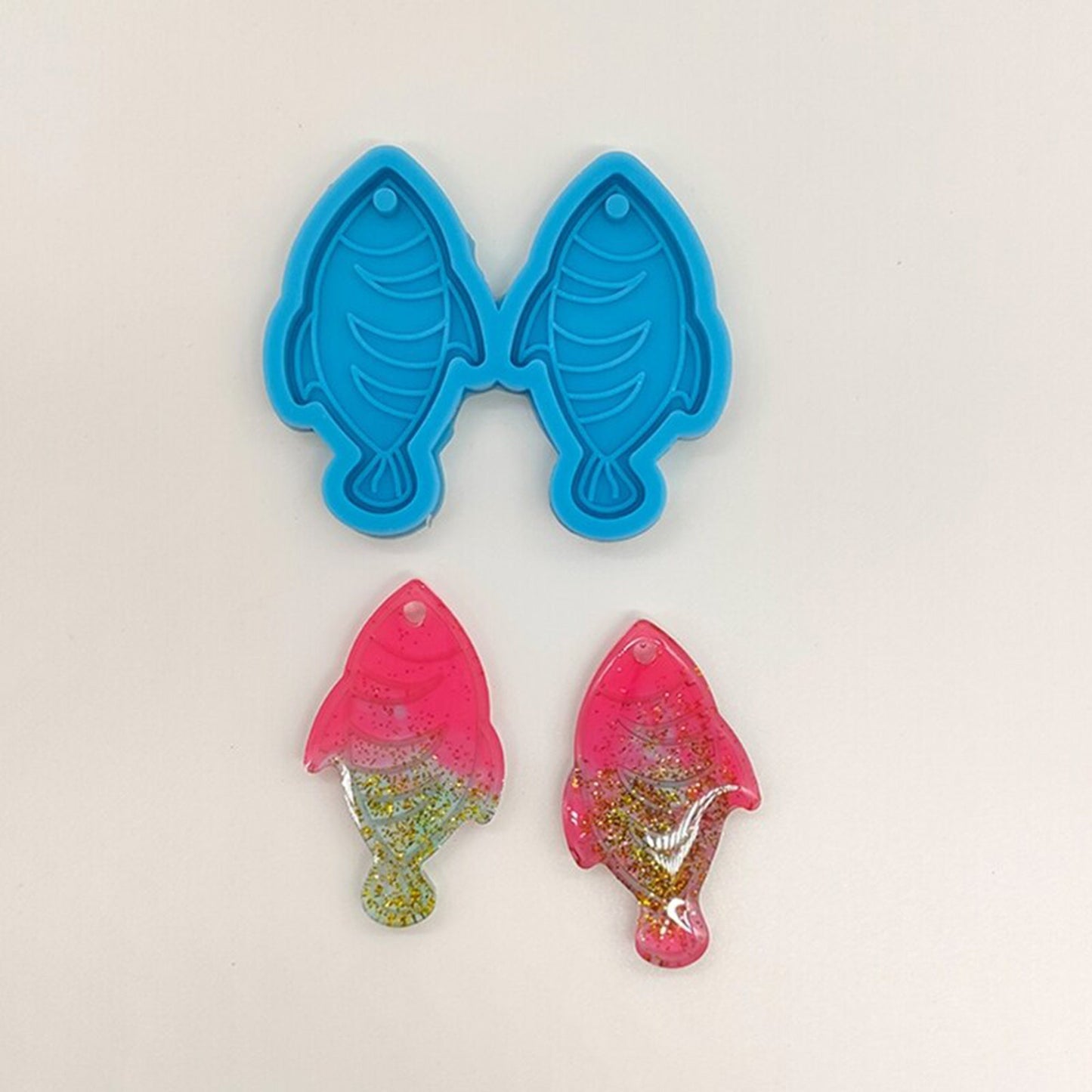 Fish Earring Silicone Mould, Epoxy Resin Pendant Mould, Sealife Earrring Mold, Fish Resin Silicone Mold, Resin Supplies