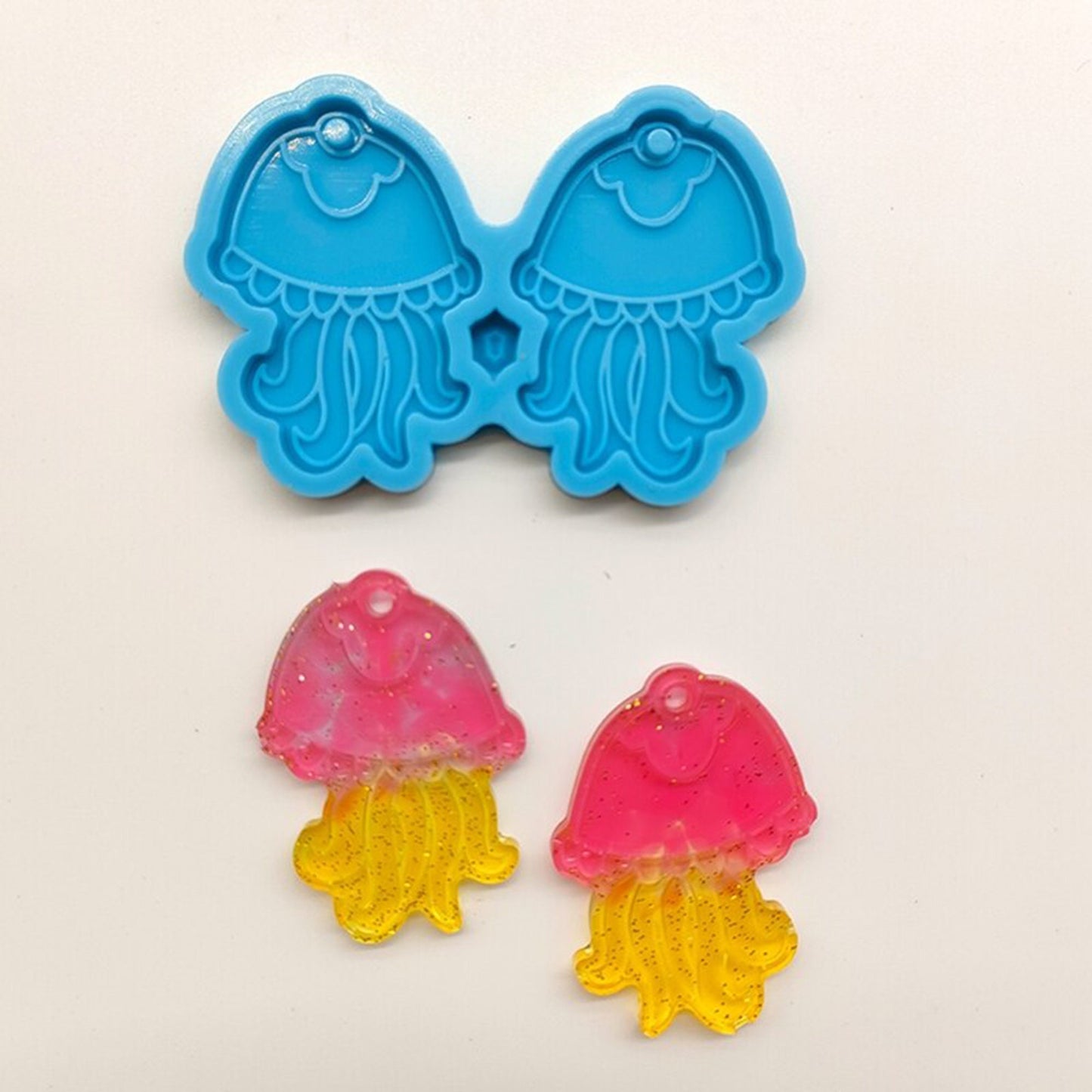 Jellyfish Earring Silicone Mould, Epoxy Resin Pendant Mould, Sea life Earrring Mold, Jellyfish Resin Silicone Mold, Resin Supplies