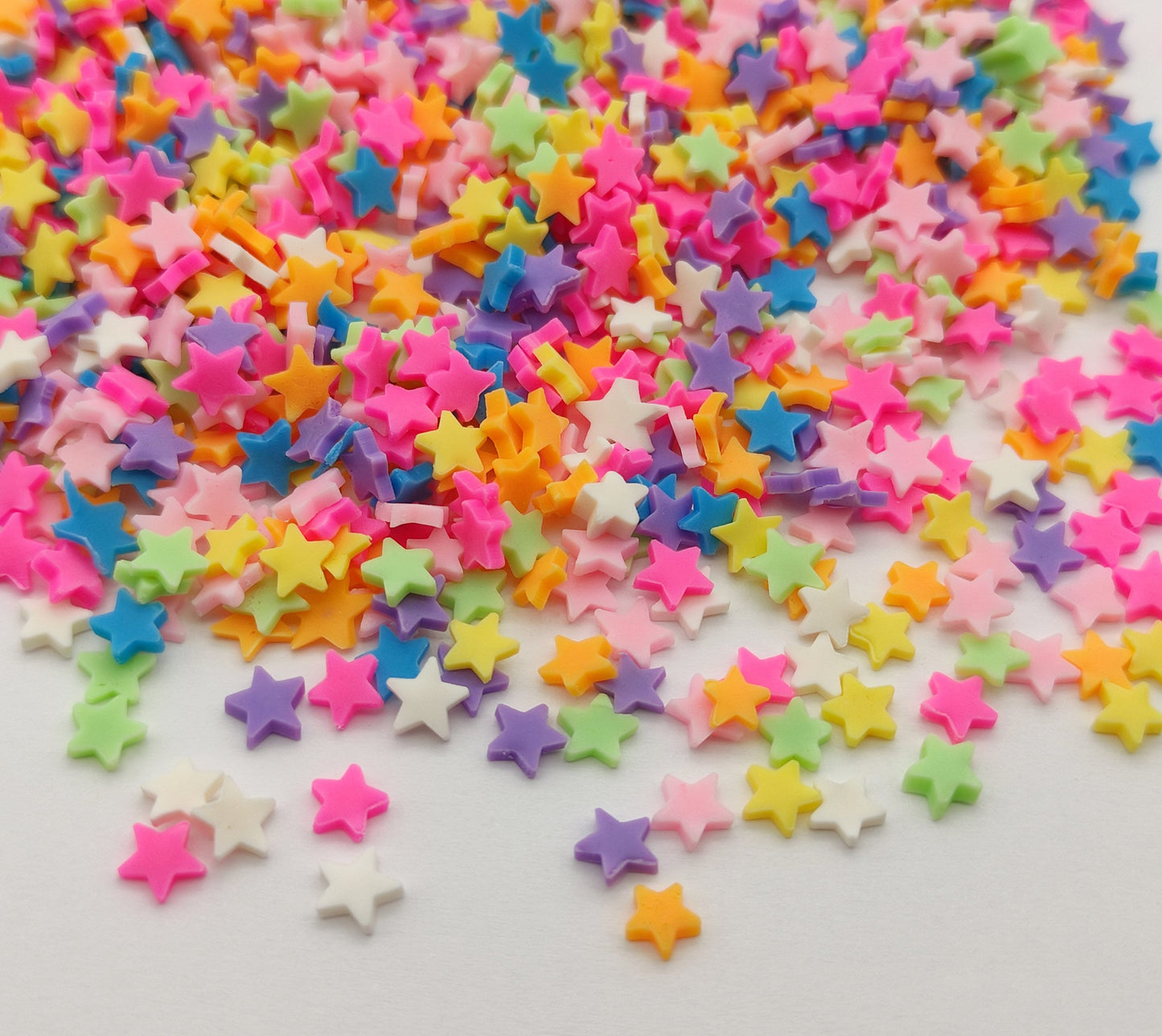 10g/20g Star Mix Clay Fimo Slices, Colourful Stars Resin Craft Supplies, Nail Art, Polymer Clay Slices, Slime Supplies