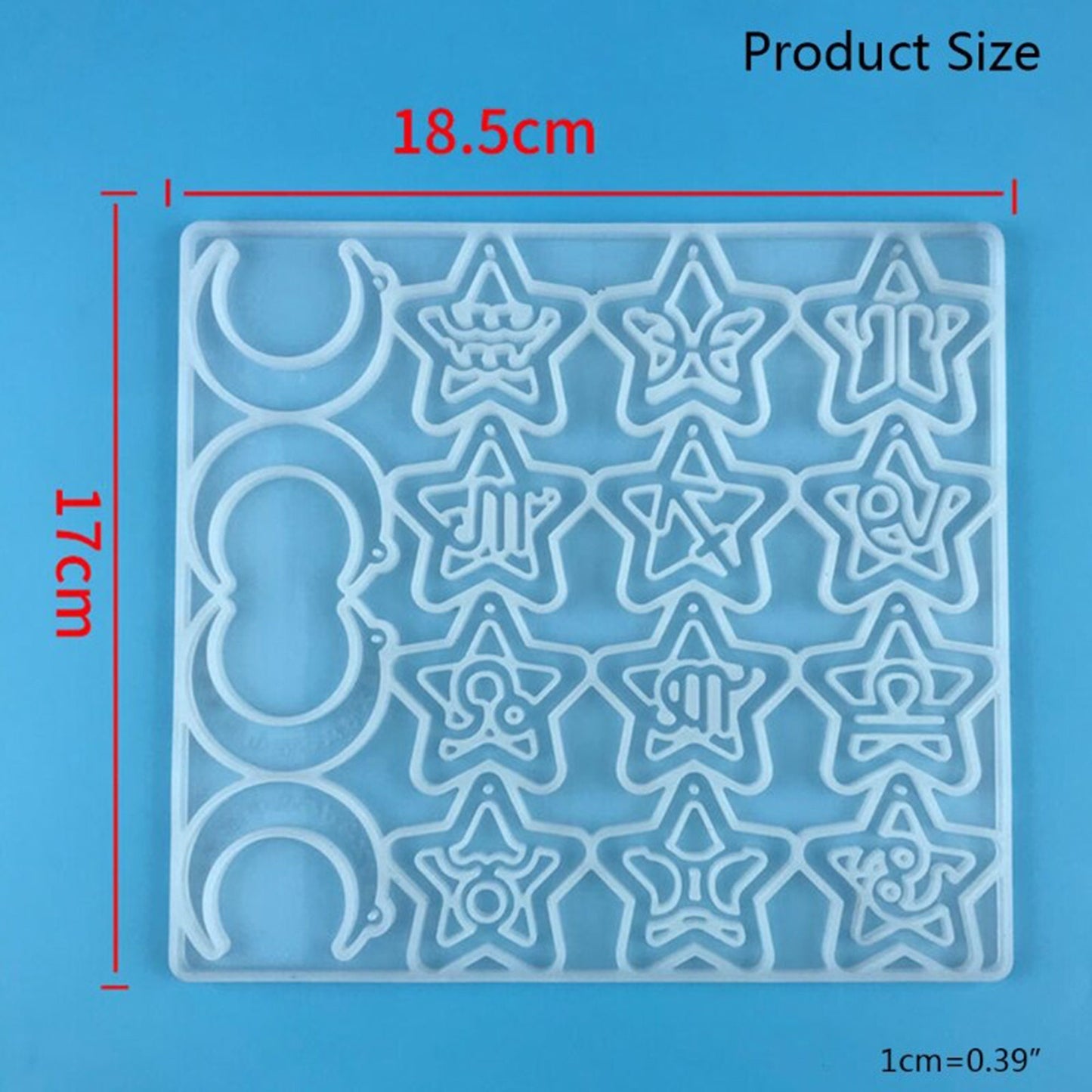 Zodiac Sign Stars Pendant Silicone Mould, 12 Constellation Mold, Zodiac Horoscope Epoxy Resin Polymer Clay, 12 Astrology Signs, Craft Mold