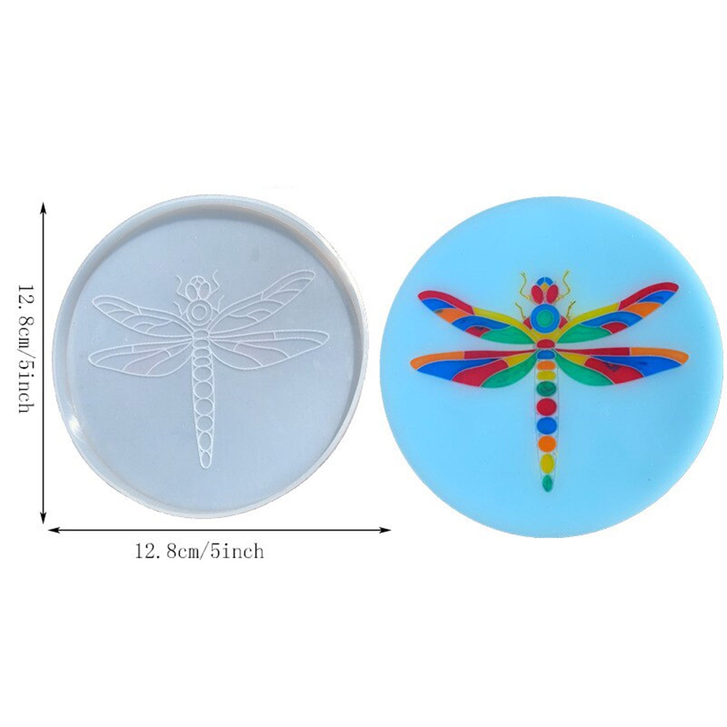 Dragonfly Coaster Silicone Mould, Dragonfly Coaster Silicone Molds, Dragonfly Cup Mat Silicone Mold, Dragonfly Coaster Mold, Resin Supplies