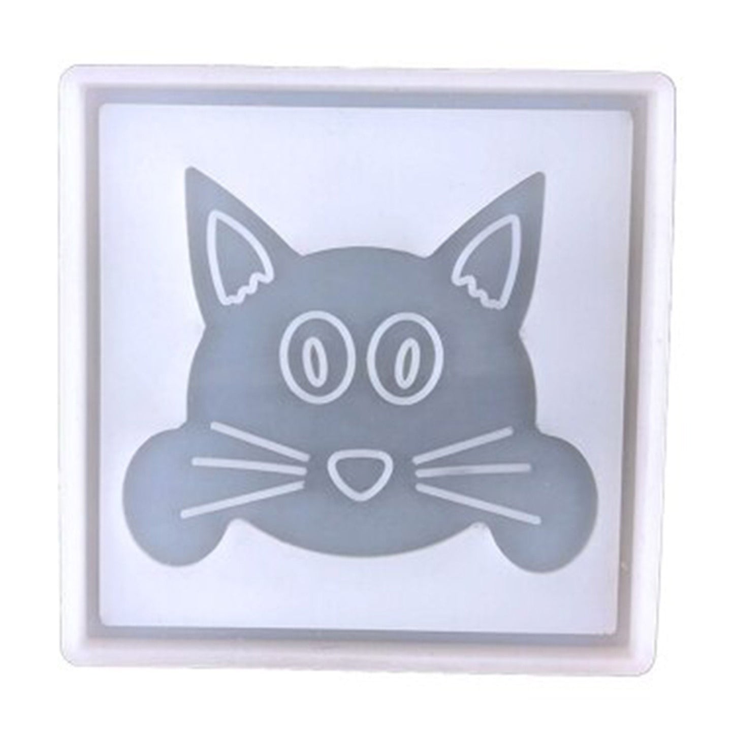 Cat Face Silicone Mould, Small Door Sign Silicone Mold, Pet Epoxy Resin Silicone Mold, Cat Head Door Sign Mold