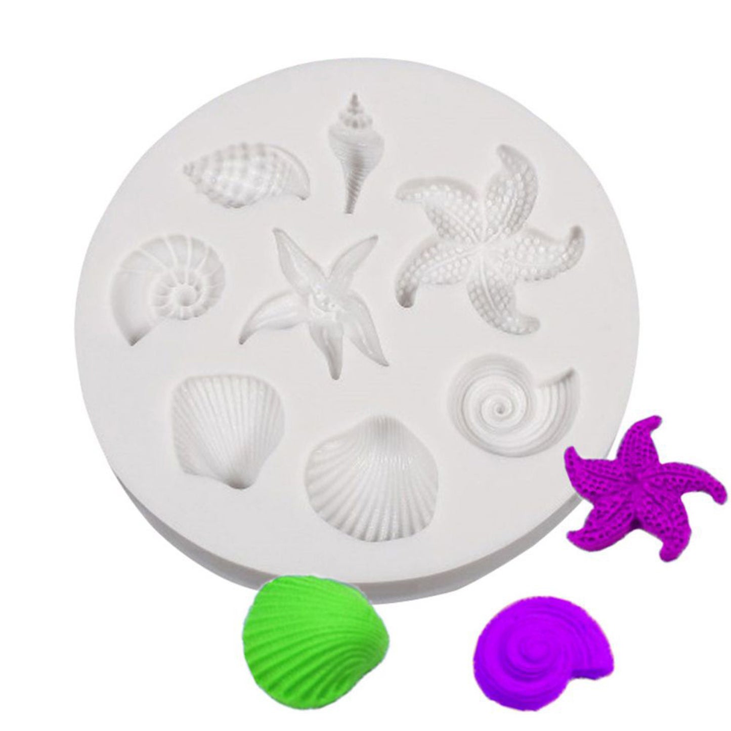 Seashell Starfish Conch Silicone Mould, Small Sea Shells Epoxy Resin Pendant Mould, Starfish Resin Silicone Mold, Resin Supplies