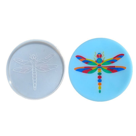 Dragonfly Coaster Silicone Mould, Dragonfly Coaster Silicone Molds, Dragonfly Cup Mat Silicone Mold, Dragonfly Coaster Mold, Resin Supplies