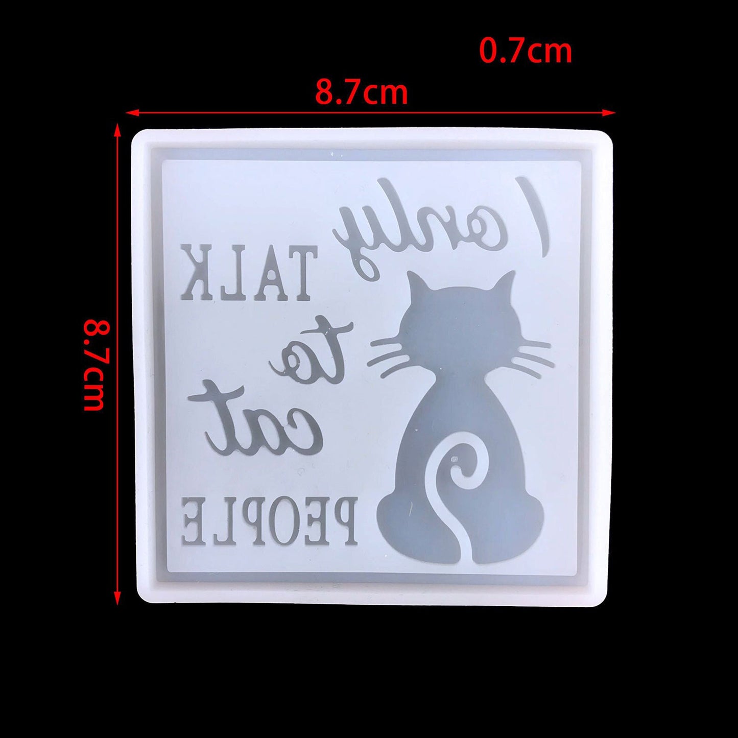 I only talk to cat people Silicone Mould, Small Door Sign Silicone Mold, Pet Epoxy Resin Silicone Mold, Cat Door Sign Mold