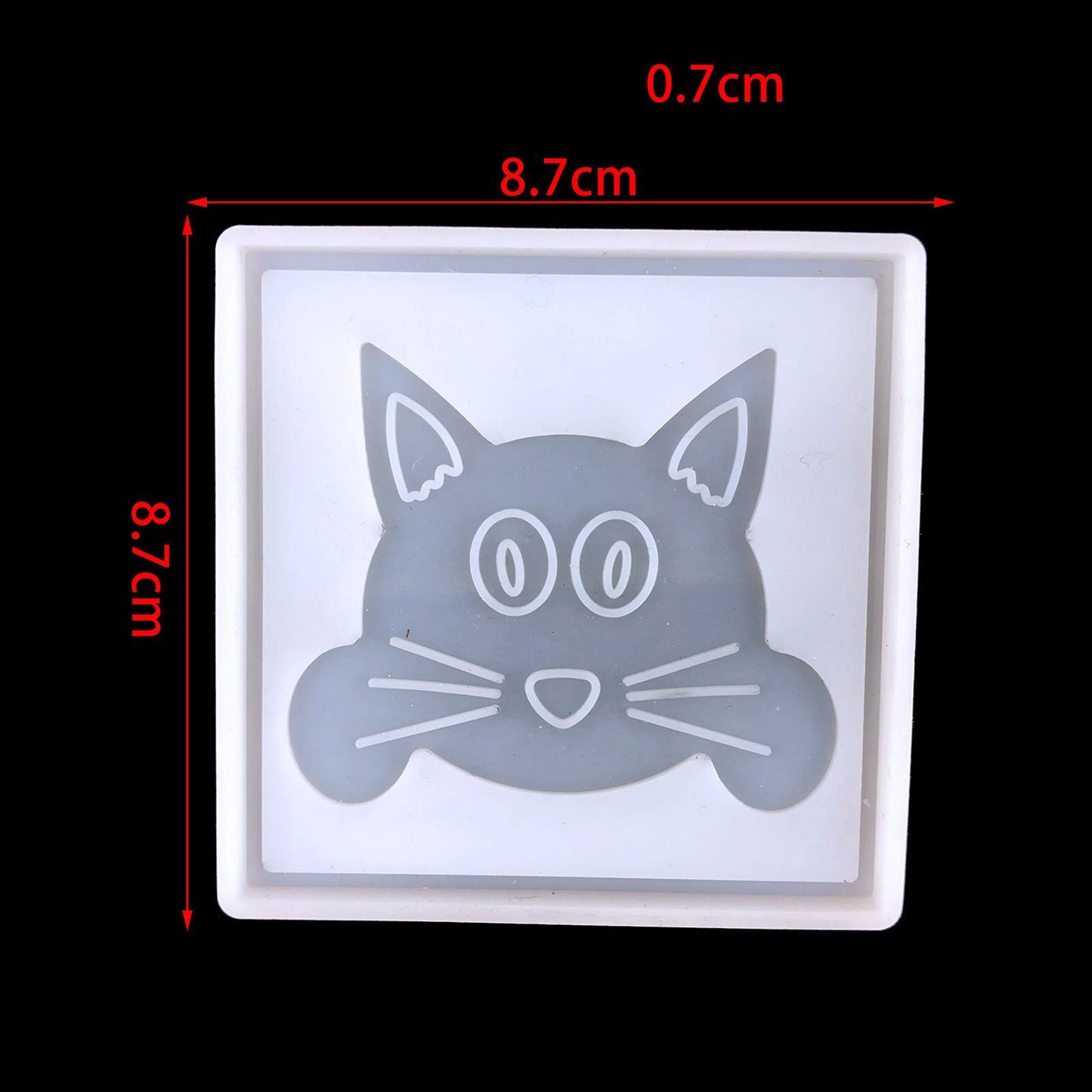 Cat Face Silicone Mould, Small Door Sign Silicone Mold, Pet Epoxy Resin Silicone Mold, Cat Head Door Sign Mold