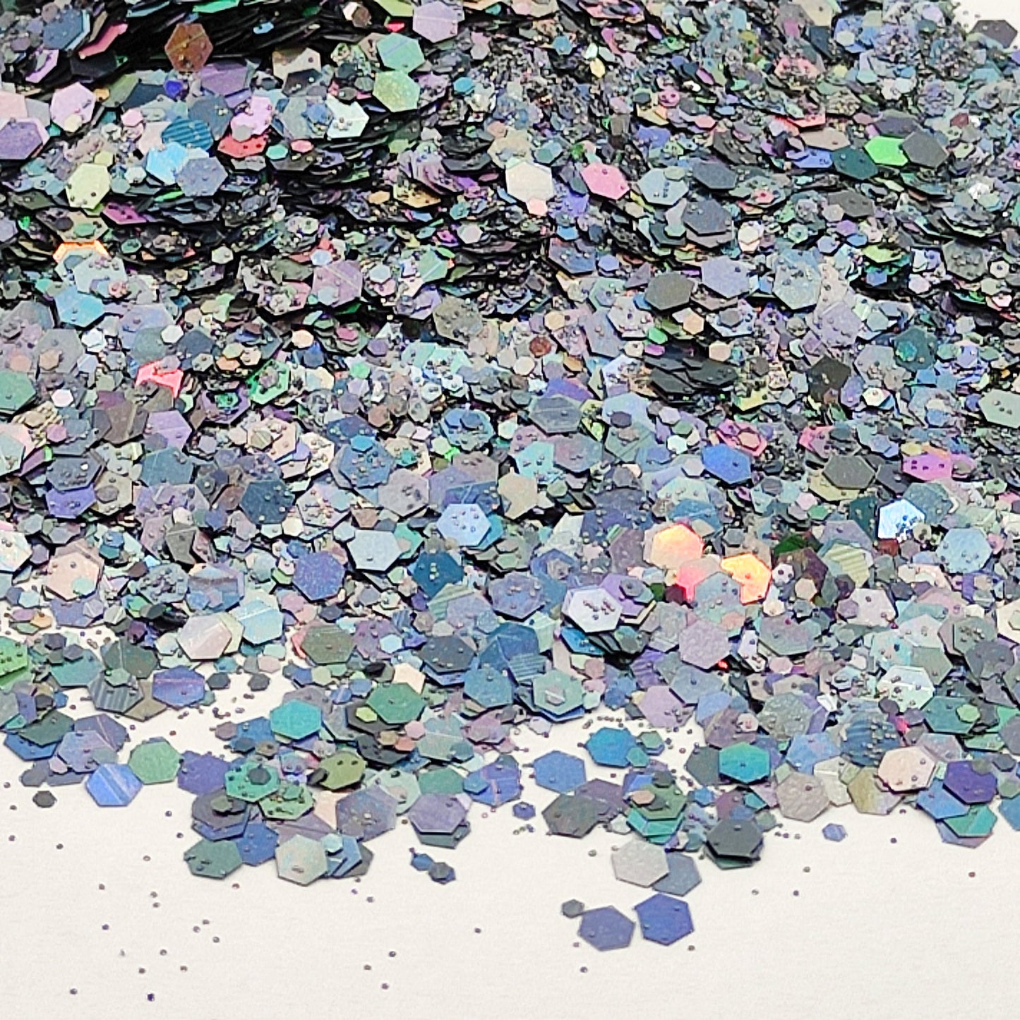 Titanium Grey Chunky Glitter Mix, Grey Chunky Glitter Mix, Resin Supplies, Nail Art Glitter, Craft Supplies, Resin Supplies