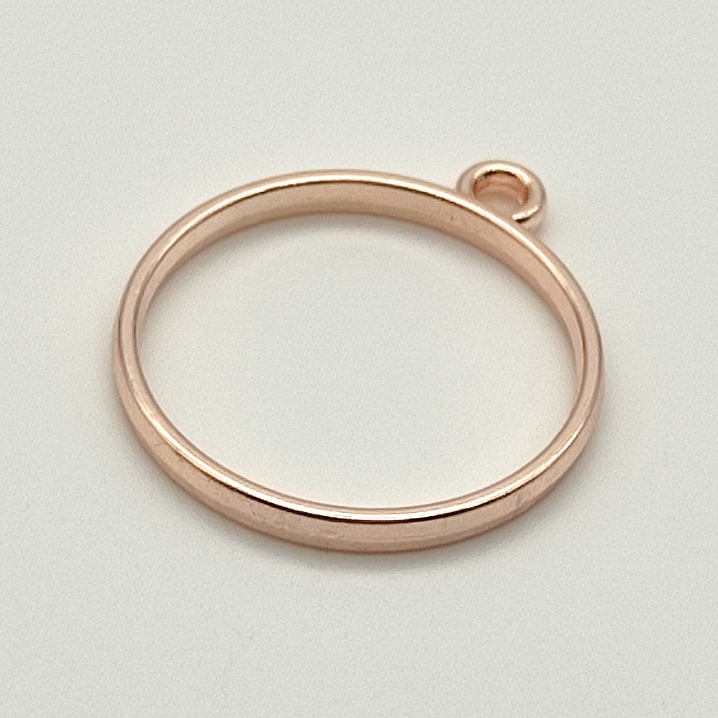 10 pcs Open Back Round Resin Bezel Jewellery pendant, Rose Gold Colour, Round UV Resin Open Back Bezel, Diameter 25mm