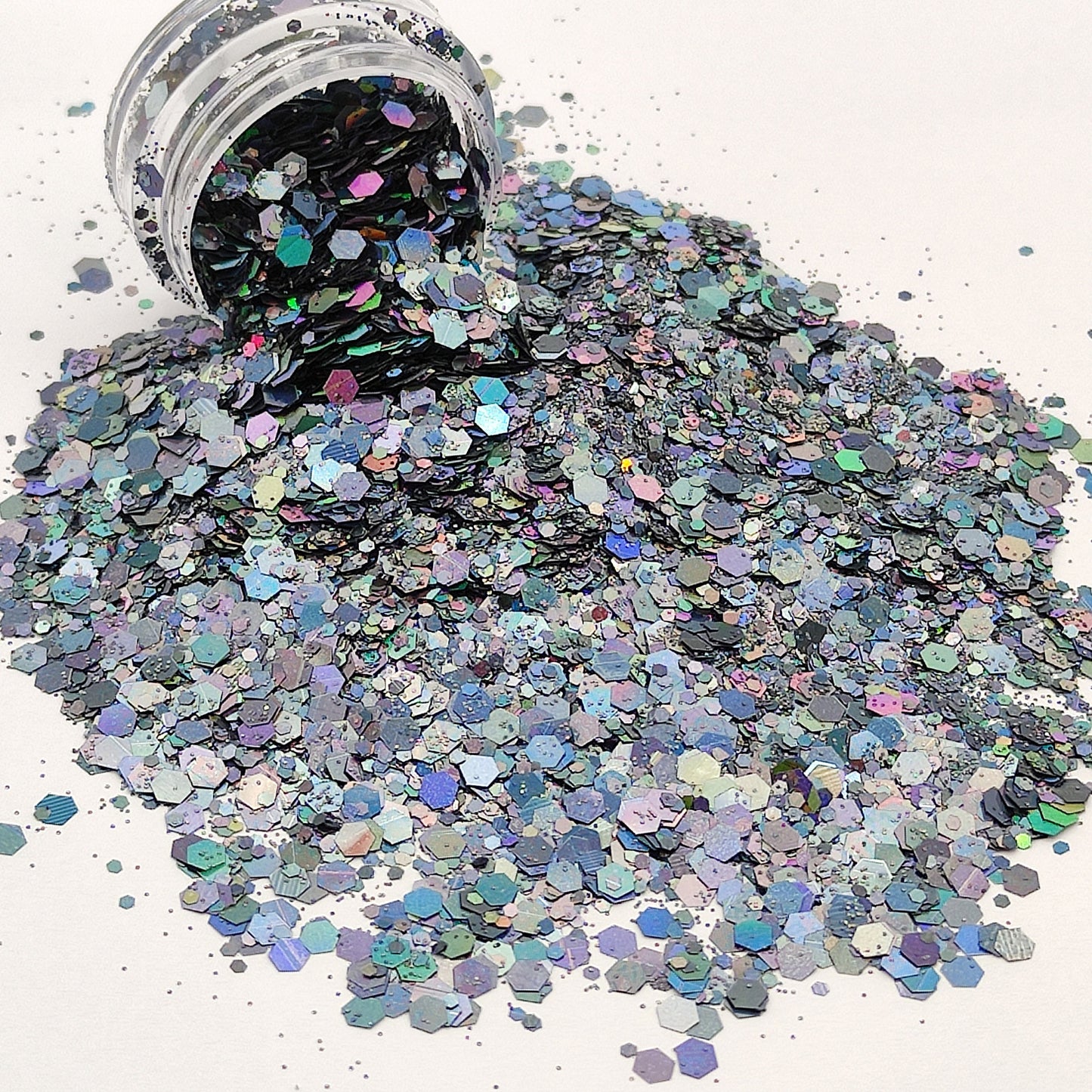 Titanium Grey Chunky Glitter Mix, Grey Chunky Glitter Mix, Resin Supplies, Nail Art Glitter, Craft Supplies, Resin Supplies