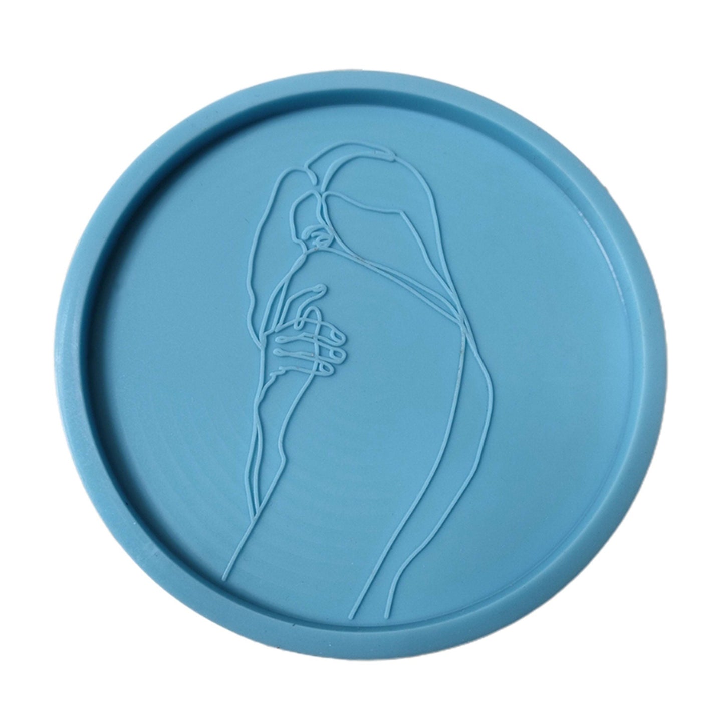 Body Line Art Coaster Mold, Female Silhouette Body Tray Resin Mould, Goddess Coaster Mold for Resin, Girl Goddess Tray Silicone Mold