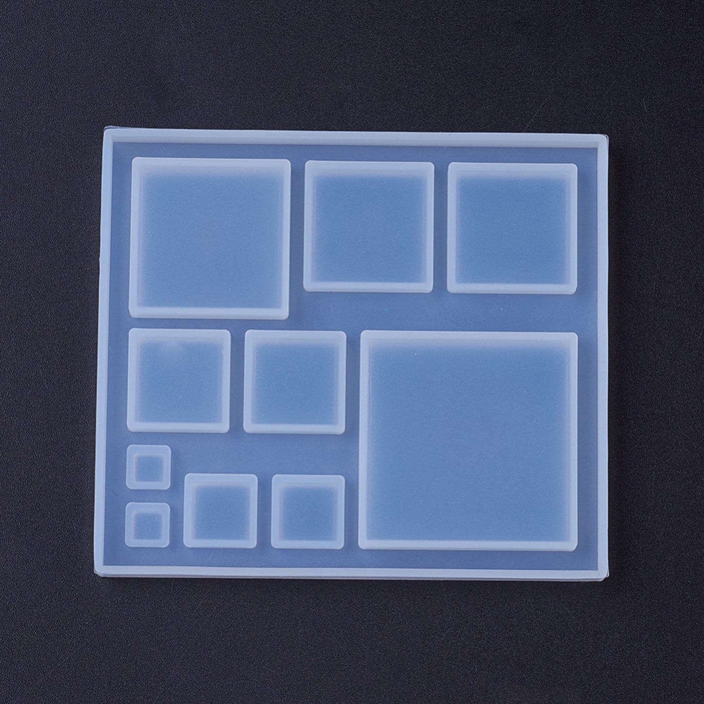 Square Silicone Mould, 10 Square Jewellery Earring Epoxy Resin Pendant Mold, Square Jewellery Polymer Clay Tool, UV Resin Mold