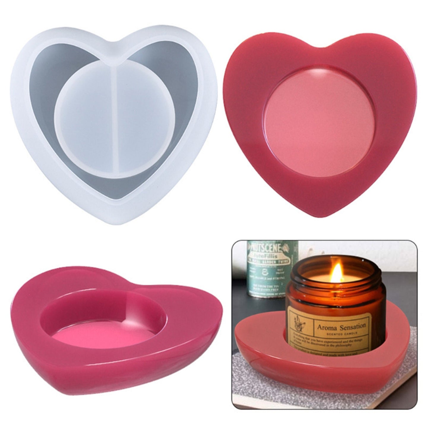 Heart Tea Light Holder Silicone Mold, Candle Holder Mould, Tea Light Mould, Heart Shaped Tealight Holder Mold, Tealight Mold, Resin Supplies