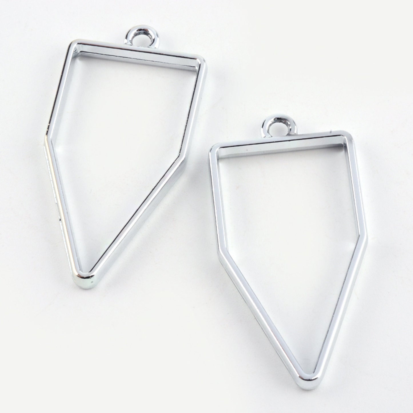 10 pcs Open Back Polygon Resin Bezel Jewellery pendant, UV resin pendant bezel