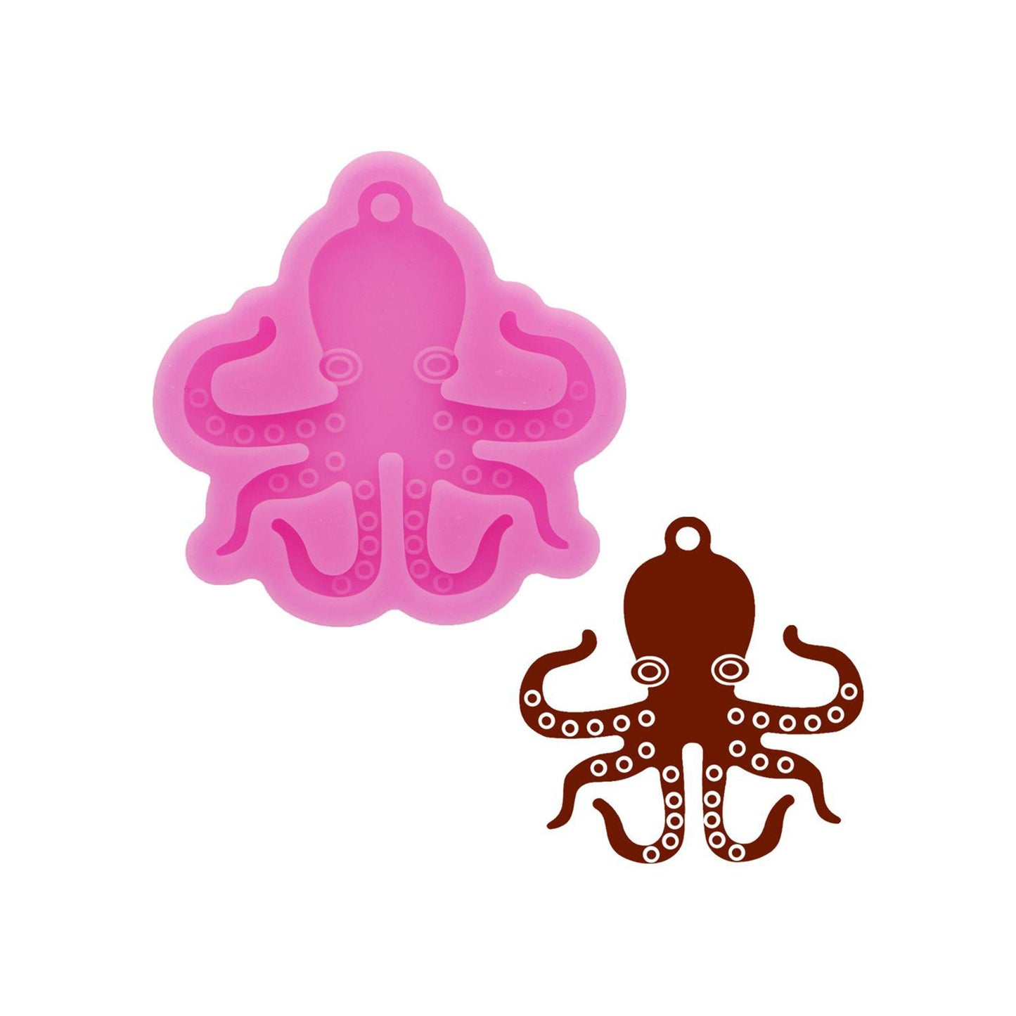 Octopus Silicone Mould for Keychains Epoxy Resin, Octopus Craft Molds Handmade Charms Mould, Silicone Mold Keychain Mould Jewelry Mold