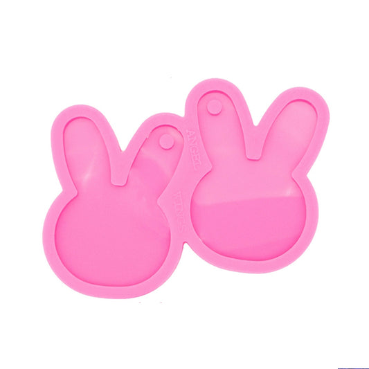 Bunny Earring Silicone Mold, Rabbit Epoxy Resin Pendant Mold, Animal Statement Earrings Mould, Craft Supplie Earring Mold, Resin Supplies