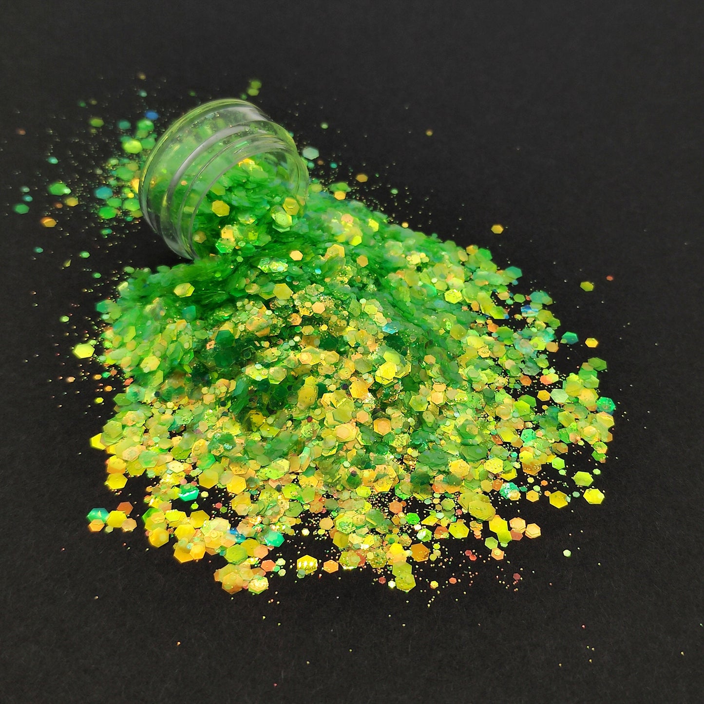 Bright Green Translucent Glitter Mix, Iridescent Neon Green Glitter Mix, Resin Supplies, Nail Art Glitter, Craft Supplies, Slime Supplies