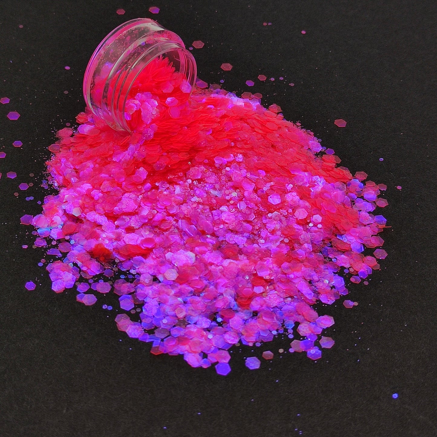 Bright Pink Translucent Glitter Mix, Iridescent Neon Pink Glitter Mix, Resin Supplies, Nail Art Glitter, Craft Supplies, Slime Supplies