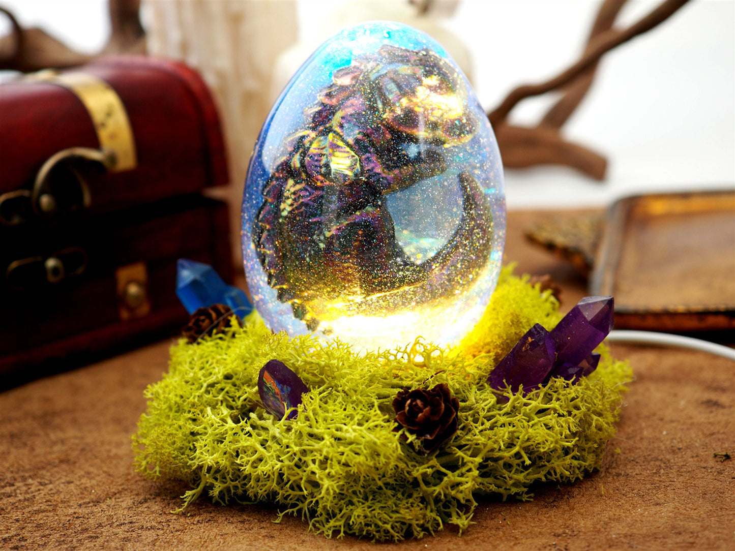 Dragon Egg Lamp Silicone Mould, Dragon Night Light Mold, Egg Ball Lamp Resin Mold, Micro Landscape Decoration Mould, Epoxy Art Mold