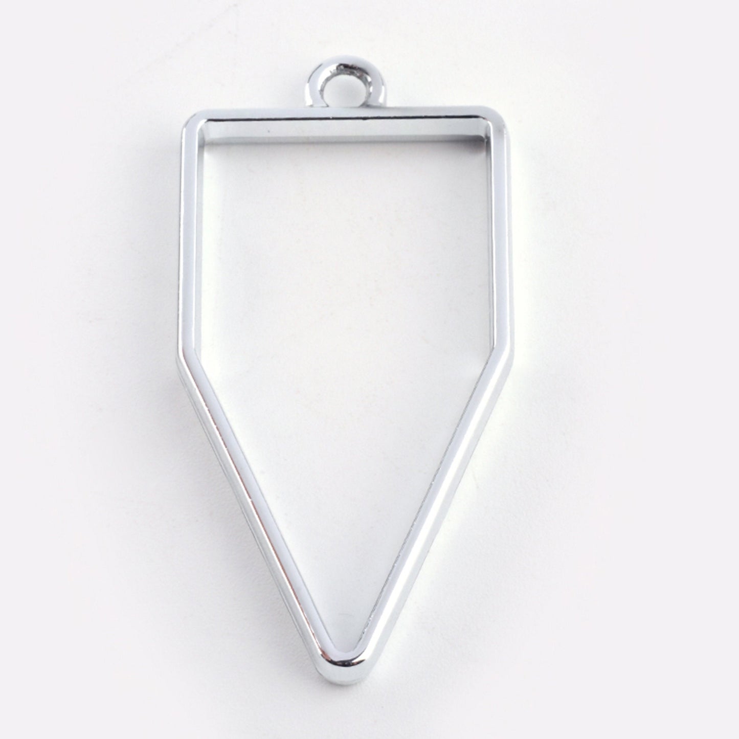 10 pcs Open Back Polygon Resin Bezel Jewellery pendant, UV resin pendant bezel