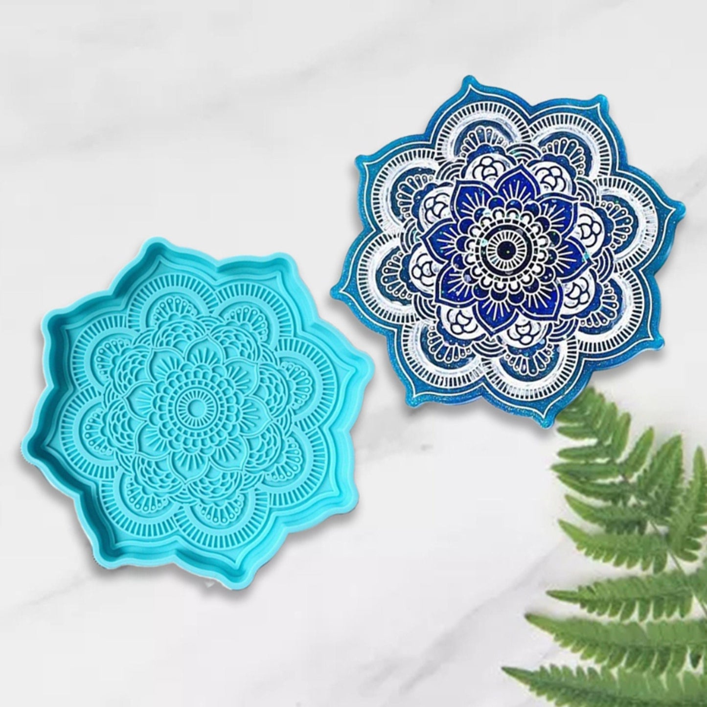 Mandala Coaster Silicone Mould, Epoxy Resin 12cm Mandala Coaster Mold, Mandala Silicone Resin Mould, Resin Supplies