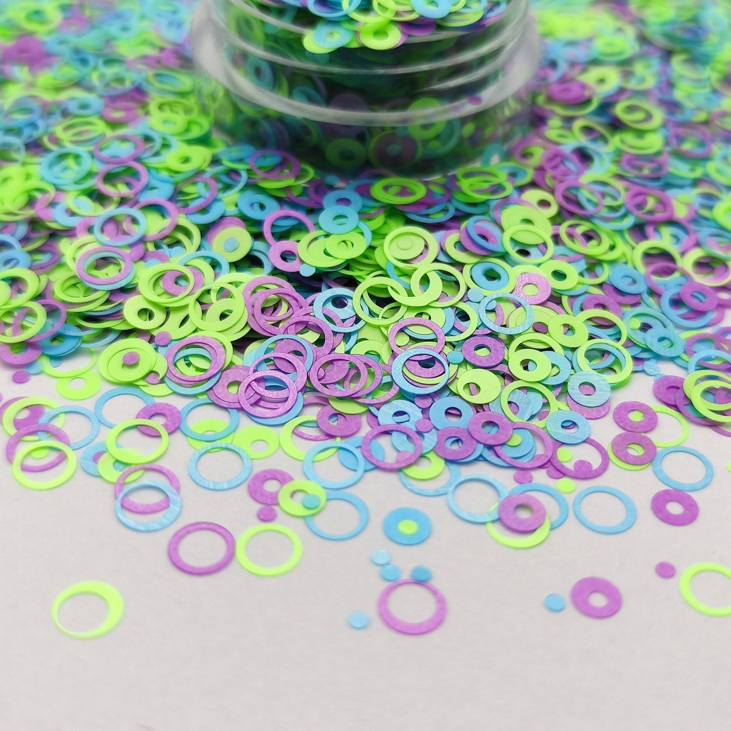 Fluorescent Colourful Circles Glitter, Circle Neon Nail Art Glitter, Fluorescence Nail Glitter, Resin Supplies, Neon Rainbow Glitter