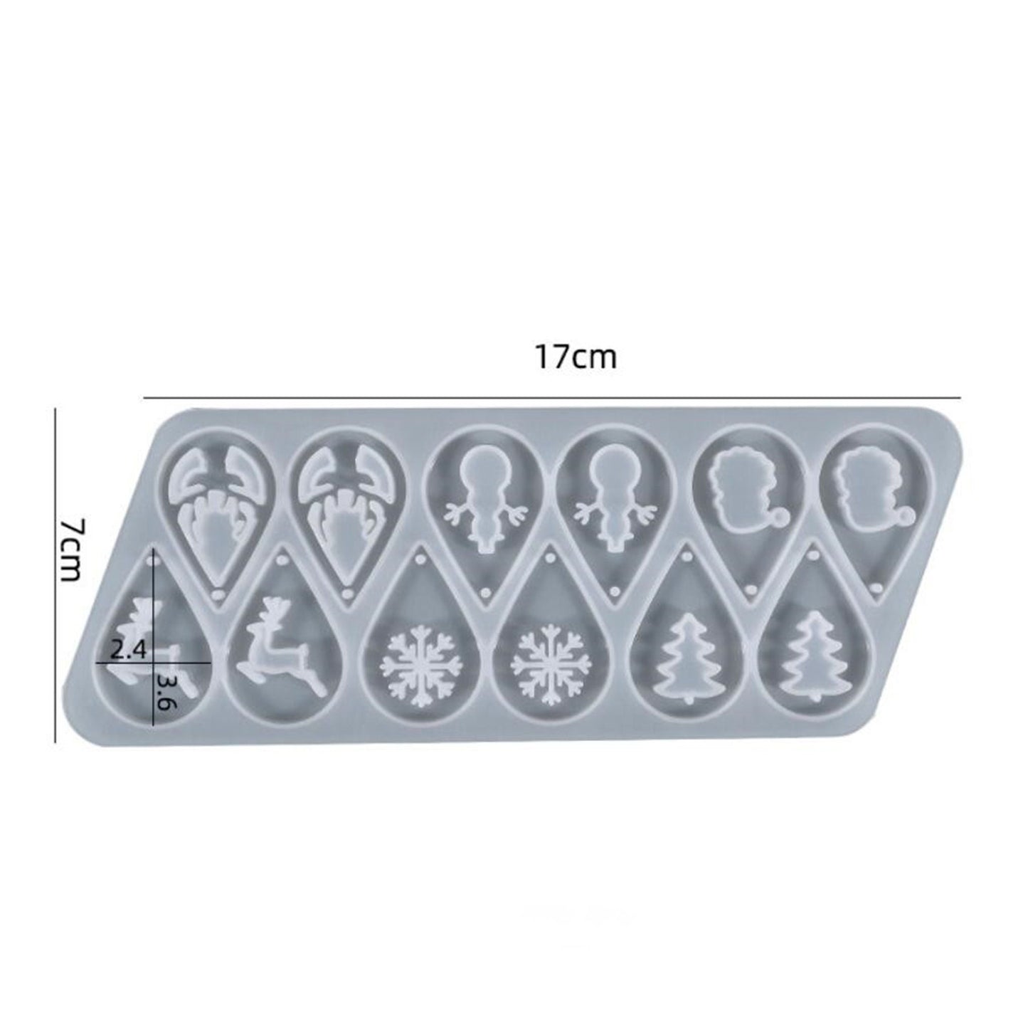 Christmas Earrings Silicone Mould, Snowflake Pendant Mold, Christmas Tree Earring Mold, Snowman Jewellery Polymer Clay Tool,  DIY Molds