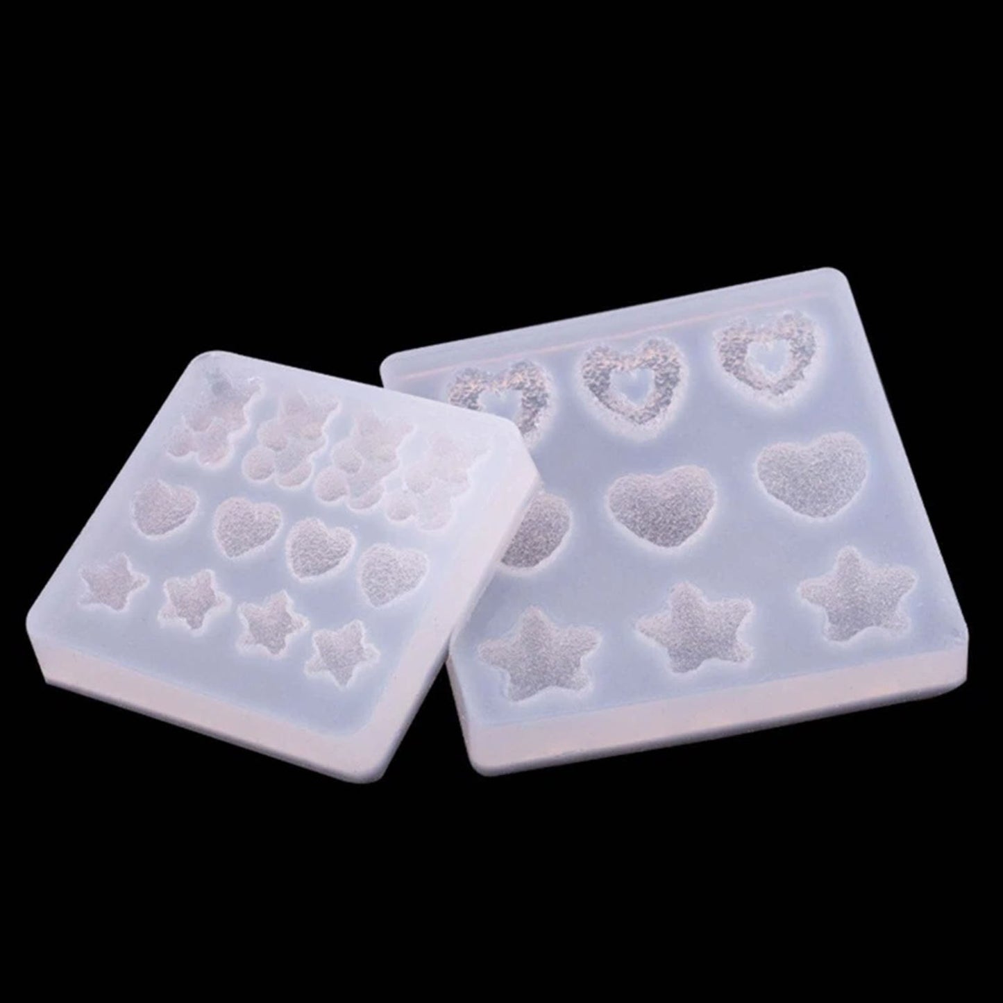 Candy Heart Hair Pin Silicone Mould, Gummy Bear Hair Pin Epoxy Resin Pendant Mold, Sugar Coated Star Earring Jewellery UV Resin Moulds