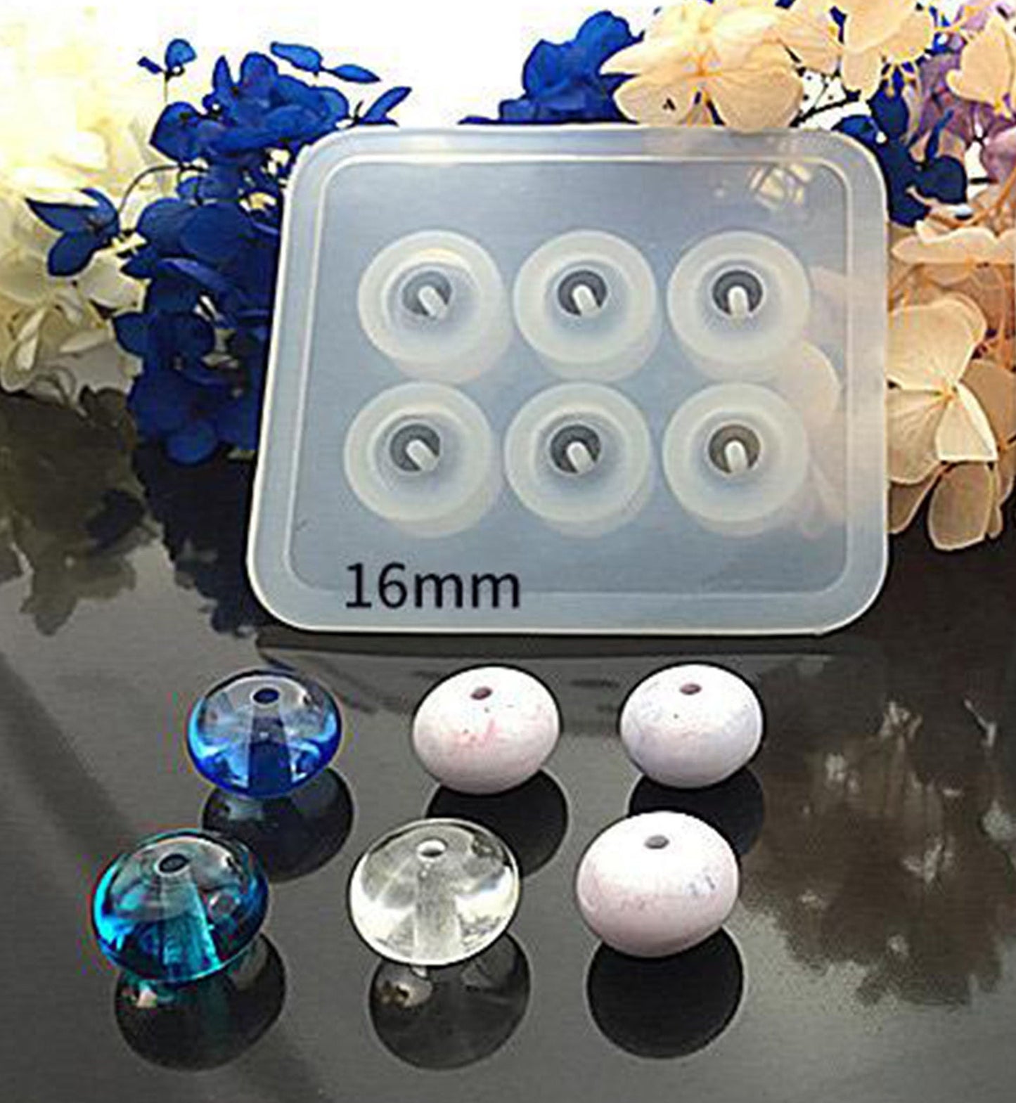 16mm Donut Beads With Holes Silicone Mould, Doughnut Beads Earring Epoxy Resin Pendant Mold, Donut Jewellery Polymer Clay Tool, UV Resin