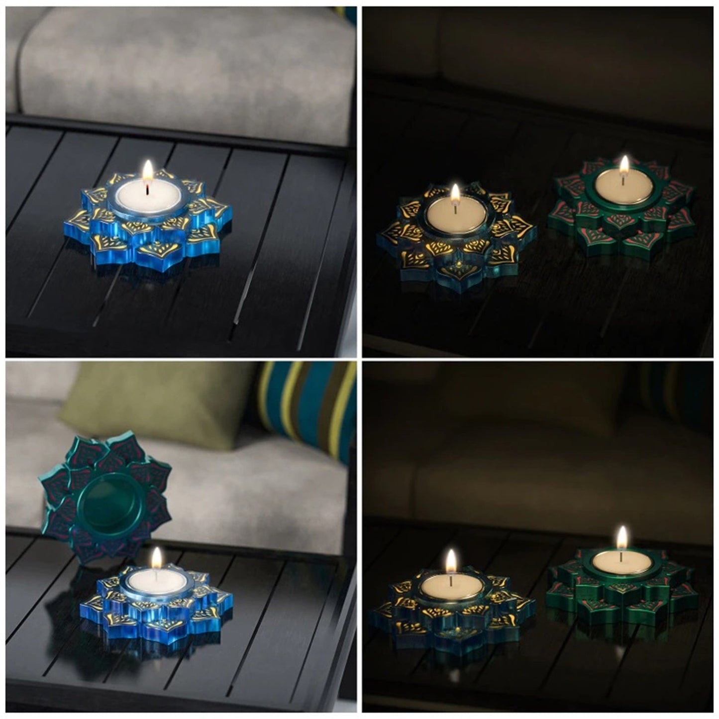 Lotus Tea Light Holder Silicone Mold, Flower Candle Holder Mould, Lotus Flower Tealight Mould, Tea Light Mold, Resin Supplies