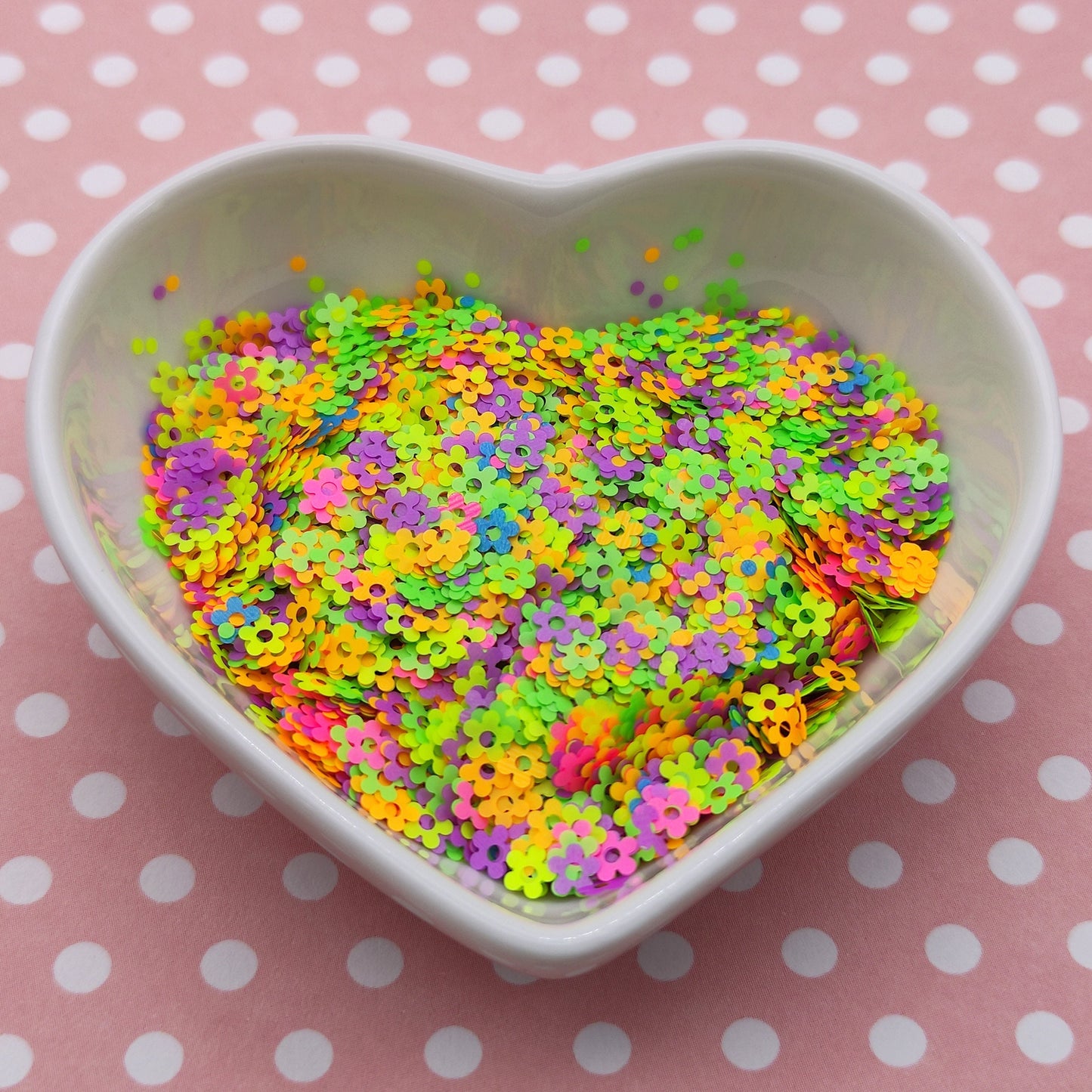 Fluorescent Colourful Flower Glitter, Daisy Neon Nail Art Glitter, Fluorescence Nail Glitter, Resin Supplies, Neon Rainbow Glitter