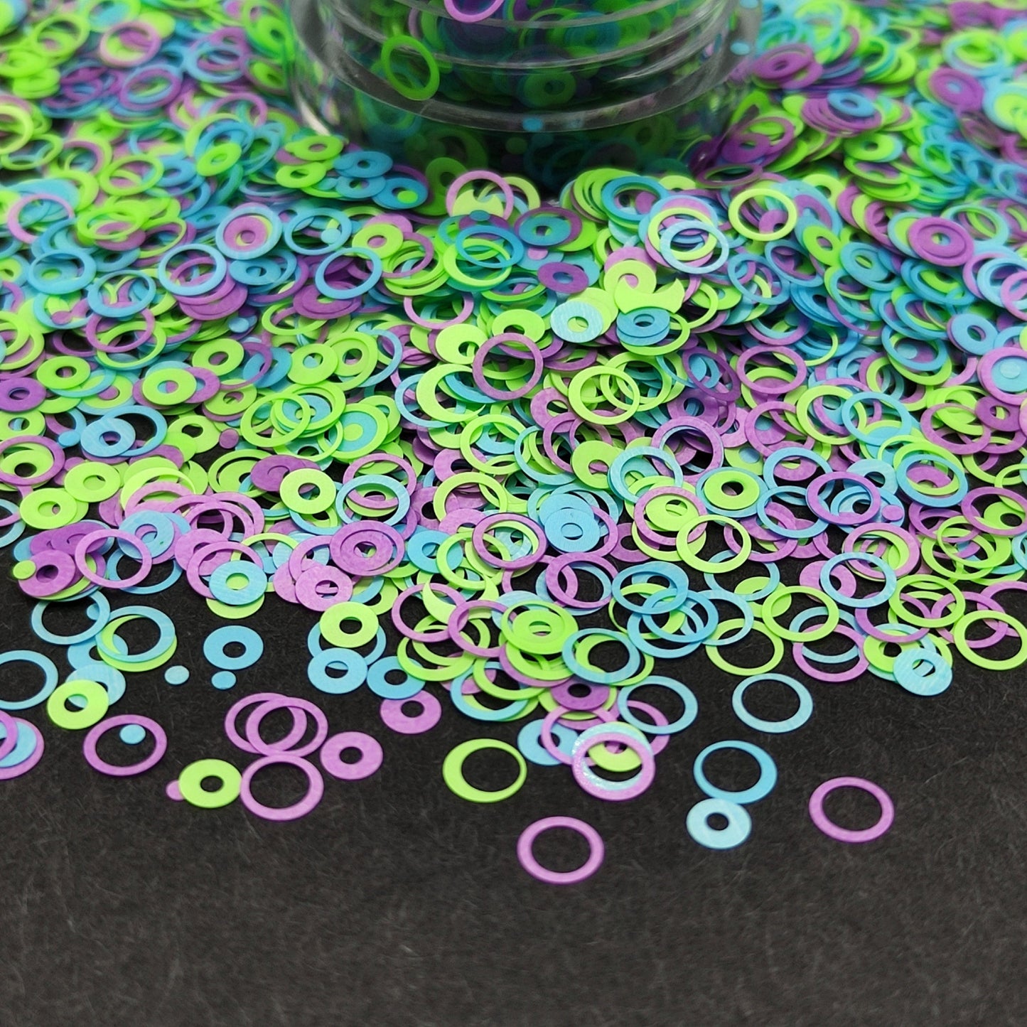 Fluorescent Colourful Circles Glitter, Circle Neon Nail Art Glitter, Fluorescence Nail Glitter, Resin Supplies, Neon Rainbow Glitter