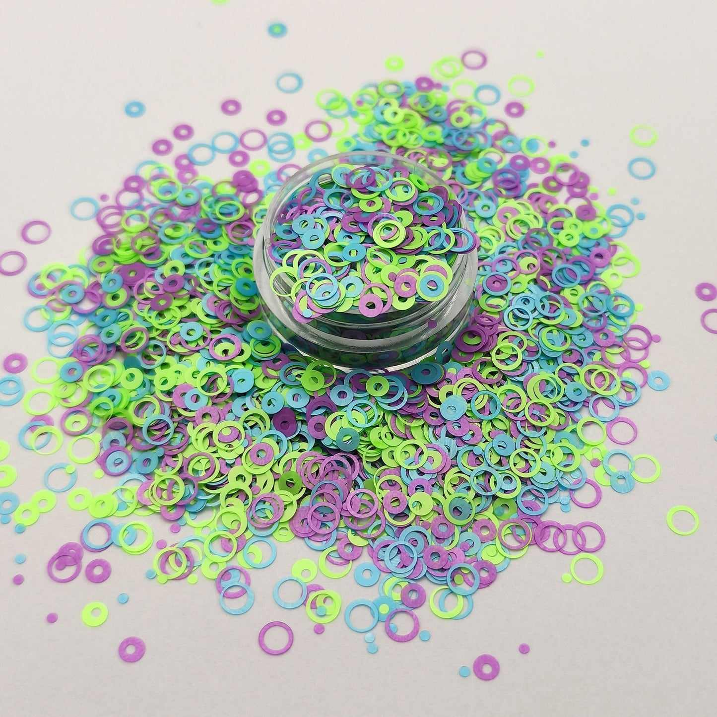 Fluorescent Colourful Circles Glitter, Circle Neon Nail Art Glitter, Fluorescence Nail Glitter, Resin Supplies, Neon Rainbow Glitter