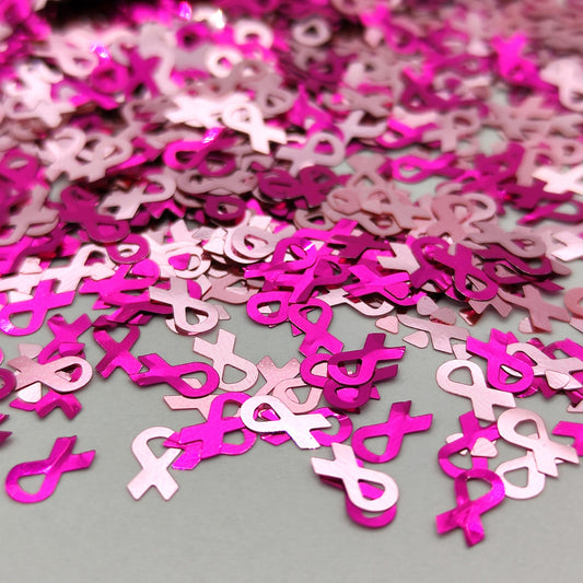 Pink Ribbon Glitter, Pink Breast Cancer Ribbon Nail Art Glitter, Pink Ribbon Shape Sequins, Resin Supplies