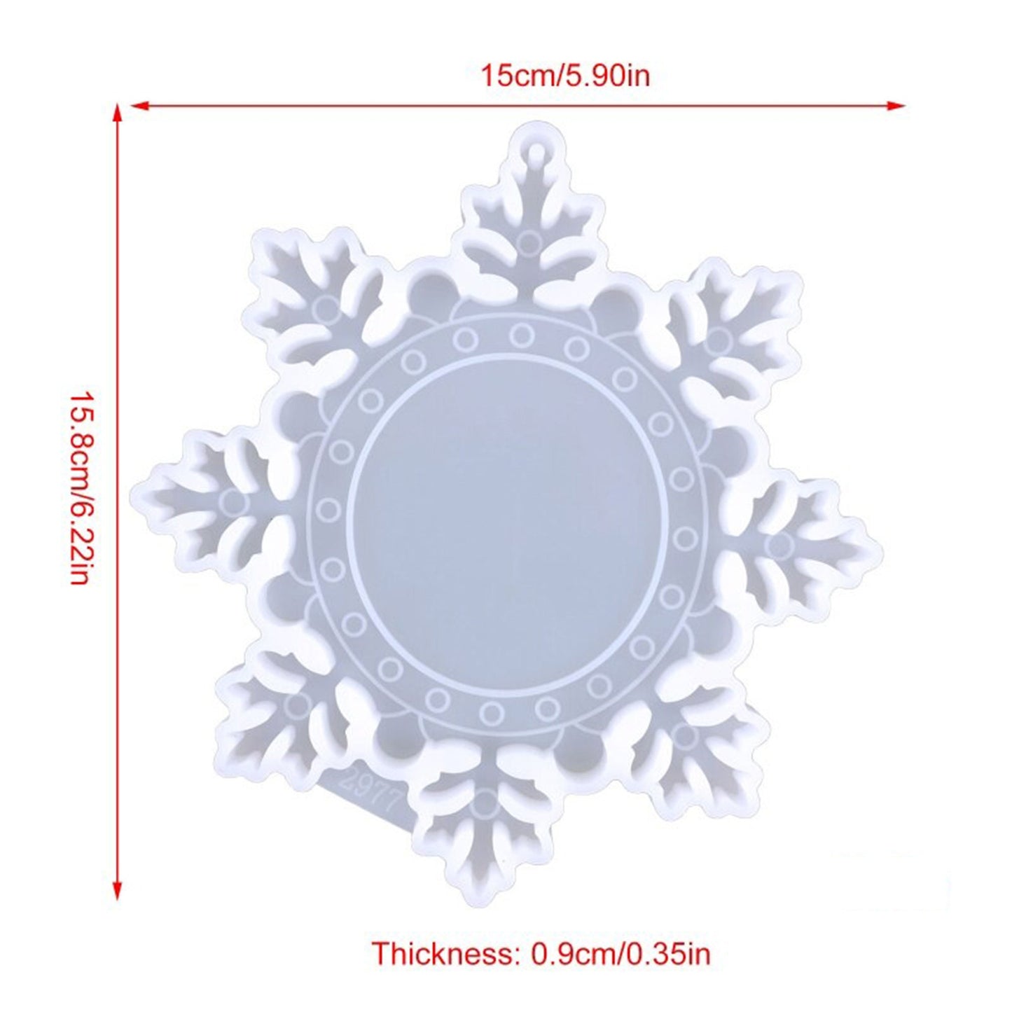 Snowflake Photo Frame Christmas Tree Decoration Silicone Mould, Christmas Epoxy Resin Mold, Silicone Resin Mould, Resin Supplies