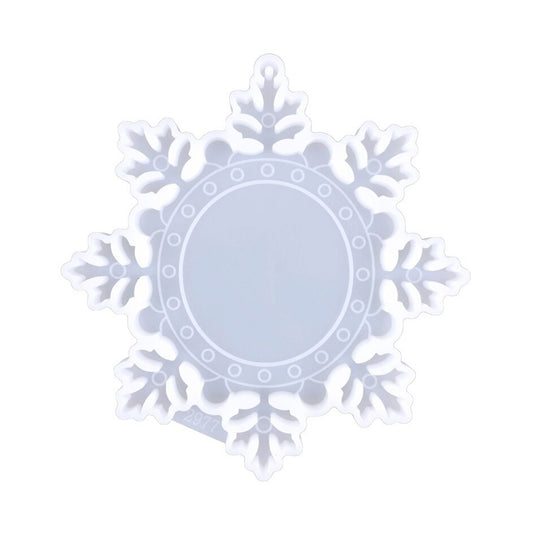 Snowflake Photo Frame Christmas Tree Decoration Silicone Mould, Christmas Epoxy Resin Mold, Silicone Resin Mould, Resin Supplies