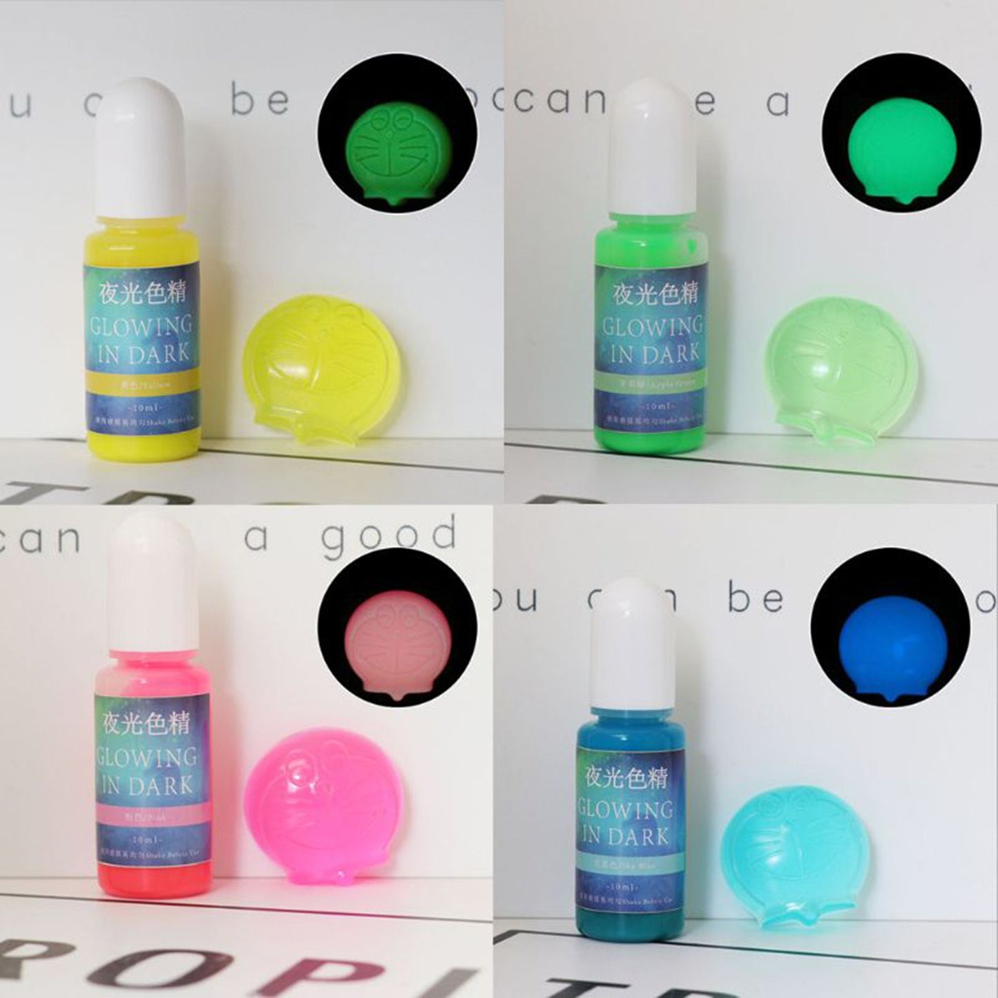 Glow in the Dark Resin Liquid Pigment, 10ml Luminescent Glow Pigment, Photoluminescent Pigment, Nail, Paint, Craft & Arts Pigments