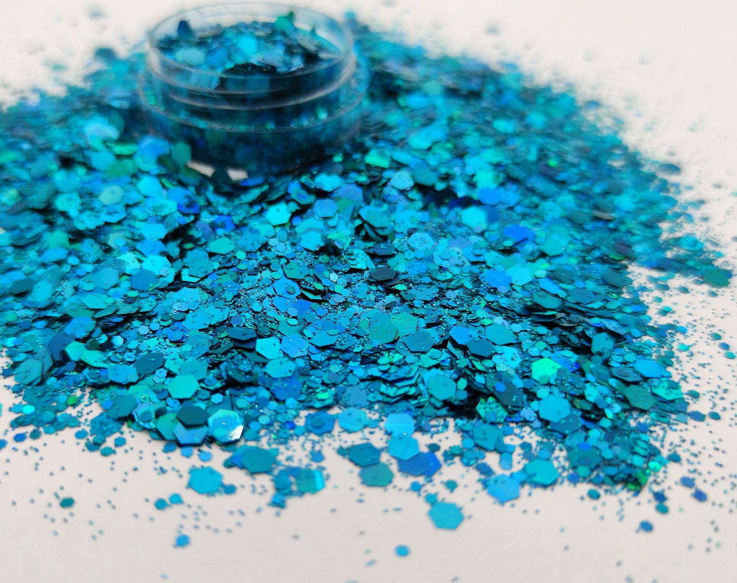 Holographic Turquoise/Blue Chunky Glitter Mix, Blue/Green Glitter, Resin Supplies, Nail Art Glitter, Craft Supplies