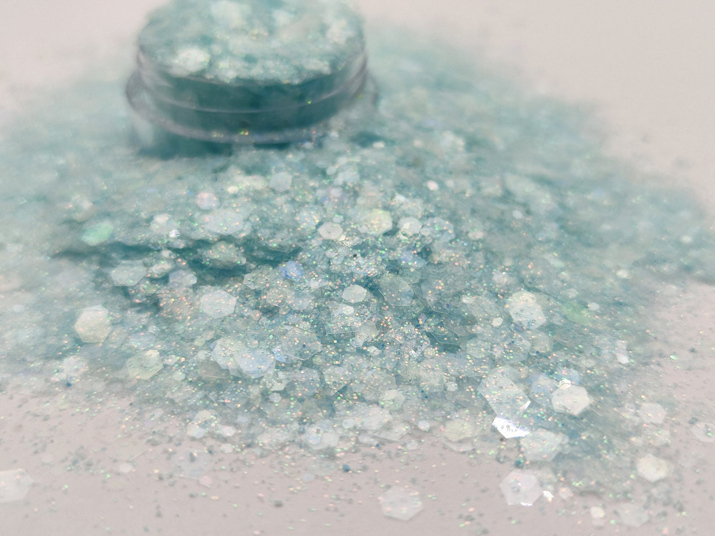 Chunky Pastel Opalescent Glitter Mix, Iridescent Ice Blue, Resin Supplies, Nail Art Glitter, Craft Supplies, Slime Supplies