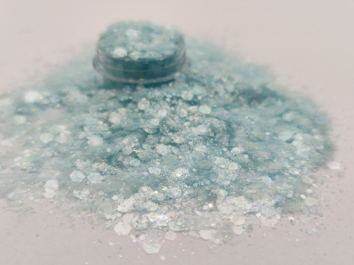 Chunky Pastel Opalescent Glitter Mix, Iridescent Ice Blue, Resin Supplies, Nail Art Glitter, Craft Supplies, Slime Supplies