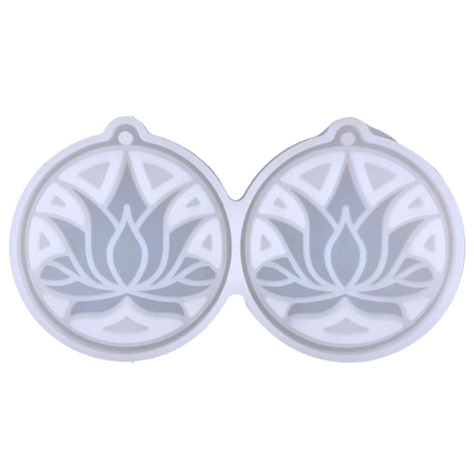 Lotus Flower Earring Silicone Mold, Epoxy Resin Pendant Mould, UV resin Jewellery mould, Flower Craft Supplies, Resin Supplies