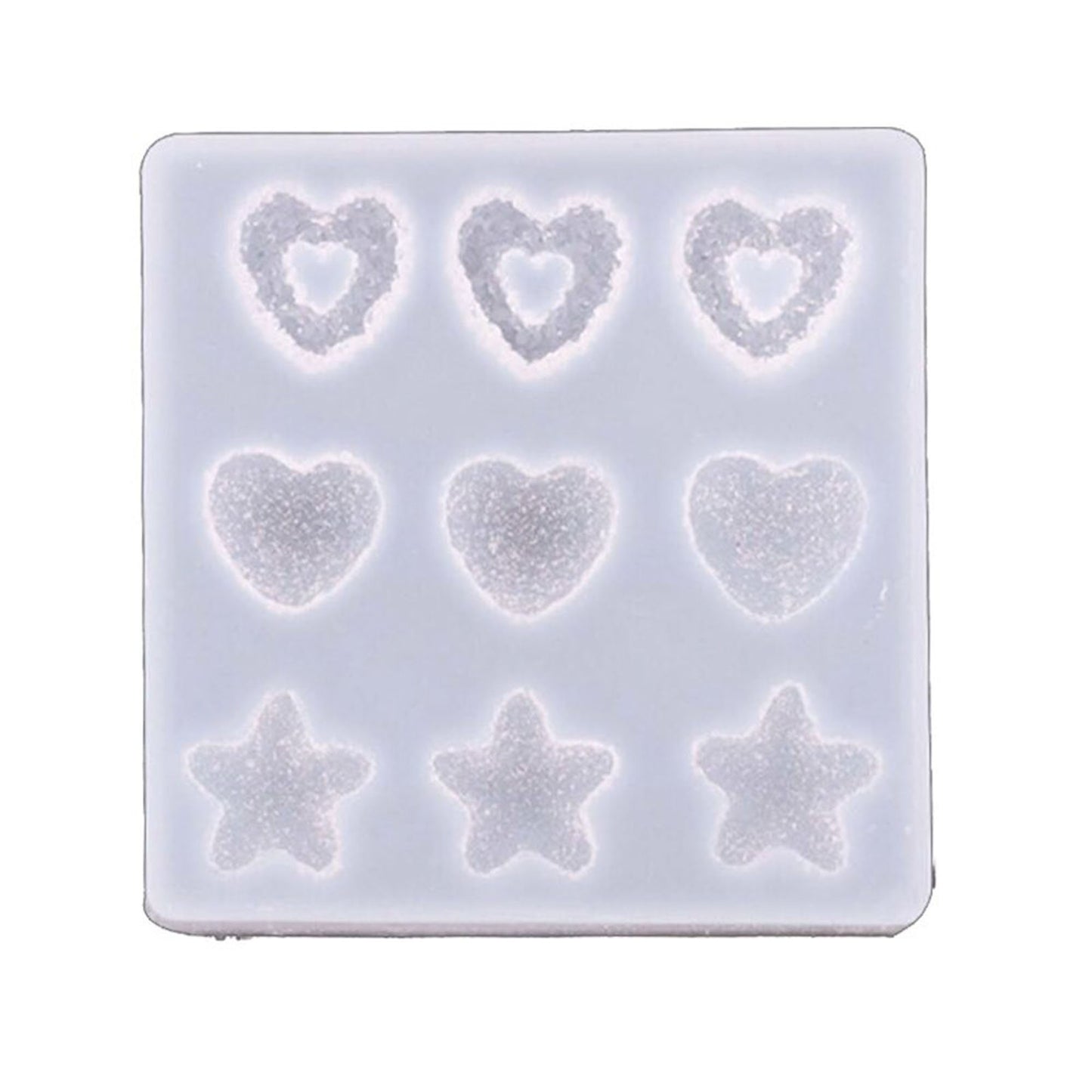 Candy Heart Hair Pin Silicone Mould, Gummy Bear Hair Pin Epoxy Resin Pendant Mold, Sugar Coated Star Earring Jewellery UV Resin Moulds