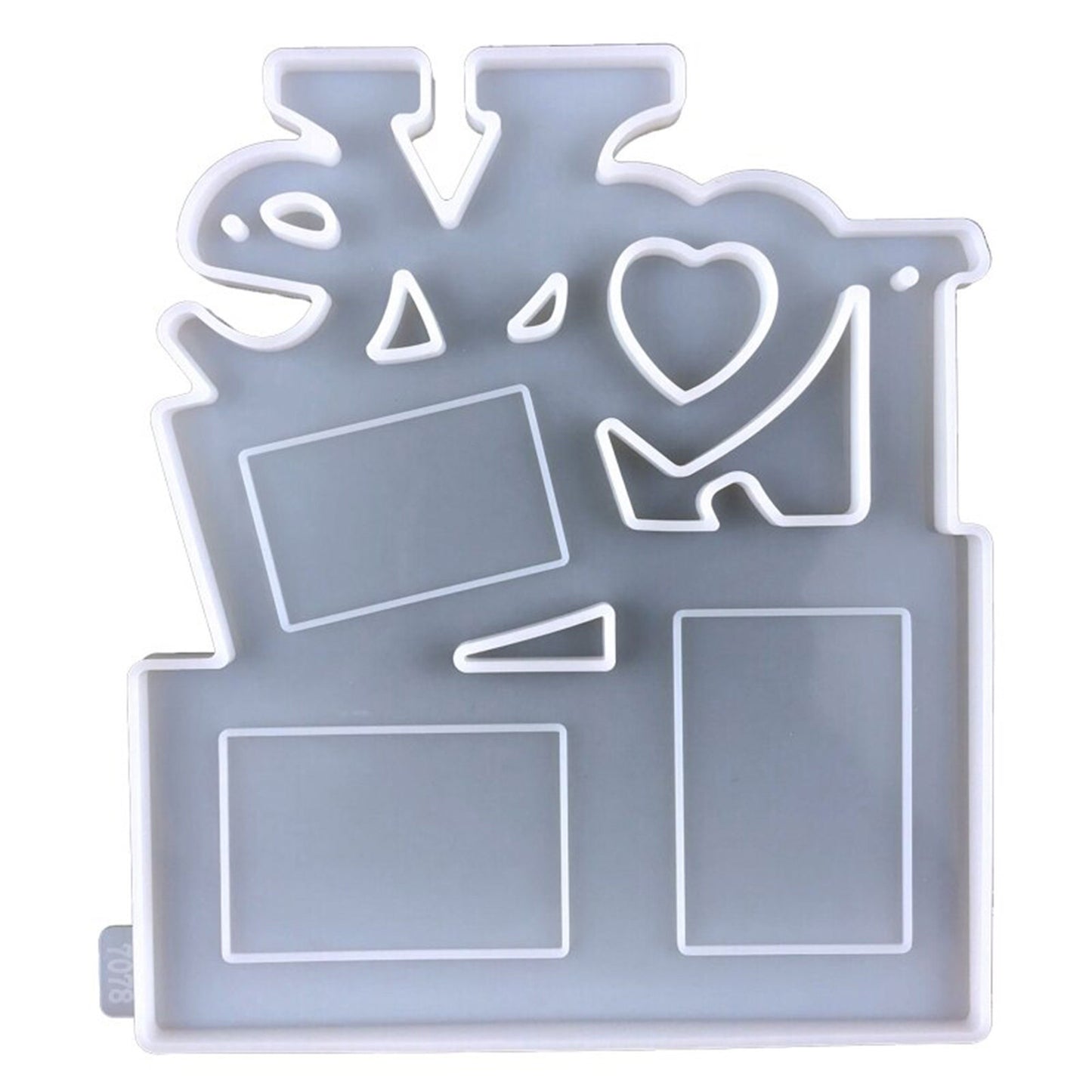 Photo Frame Silicone Mould for Resin, Heart Photo Frame Silicone Mold, Love Photo Frame Epoxy Resin Mold, Resin Supplies