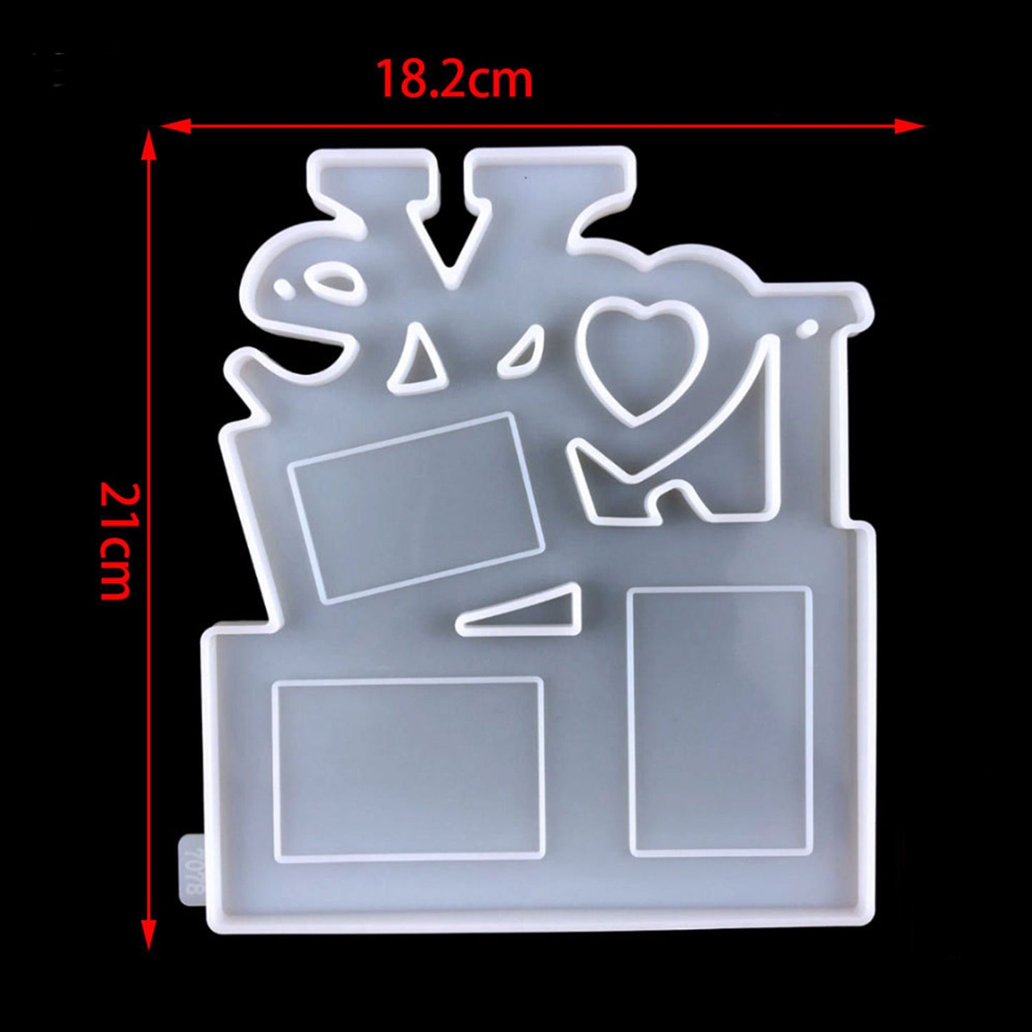 Photo Frame Silicone Mould for Resin, Heart Photo Frame Silicone Mold, Love Photo Frame Epoxy Resin Mold, Resin Supplies