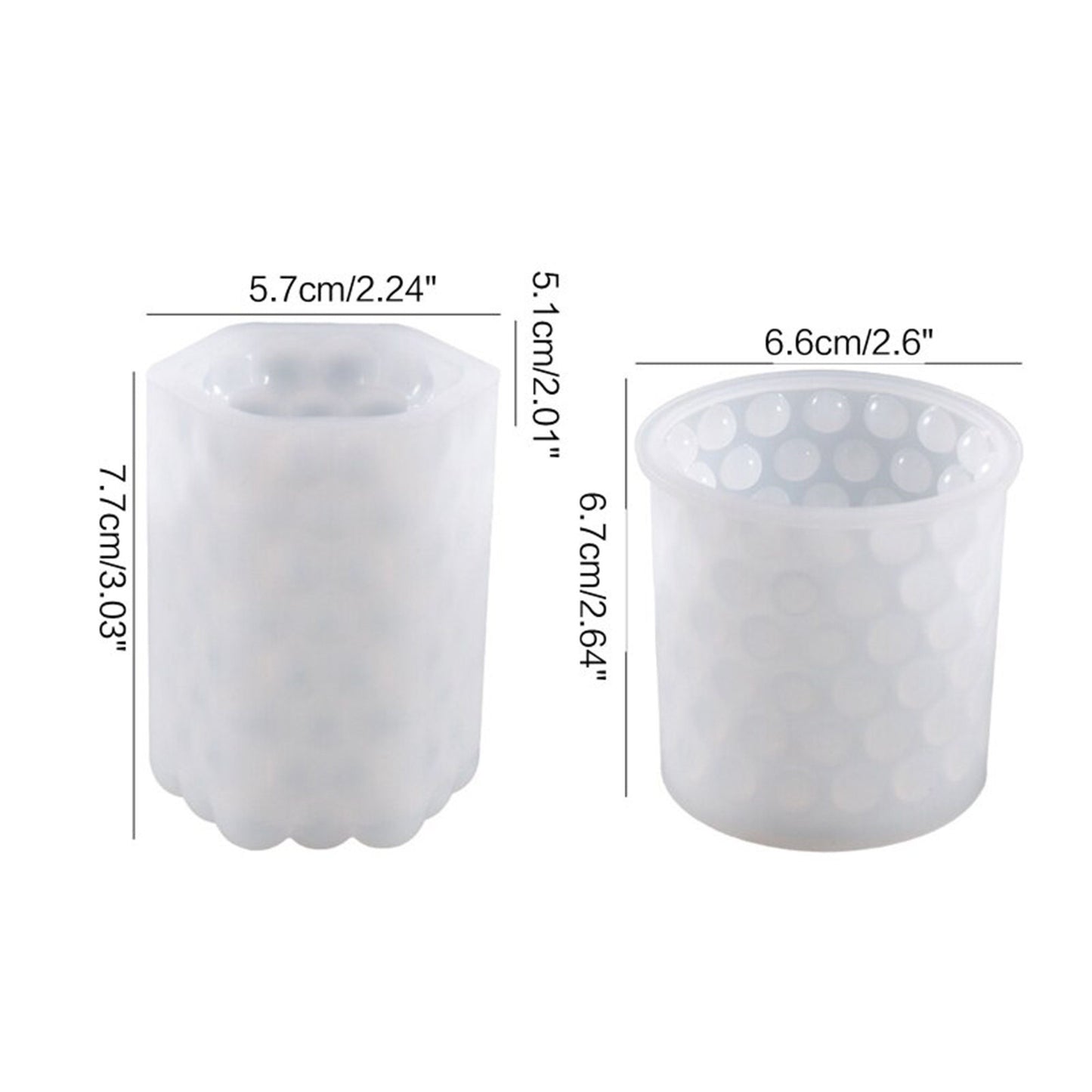 Bubble Column Candle Silicone Mould, Dotty Candle Moulds, Bubble Column Candle Mold