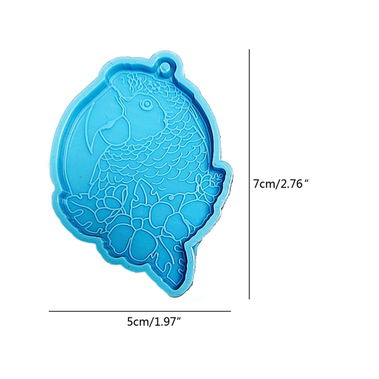 Parrot Silicone Mould, Parrot Keychain Mold, Bird Keyring Mould, Parrot Craft Mould, Jewellery Molds, Epoxy Rein DIY, Resin Supplies