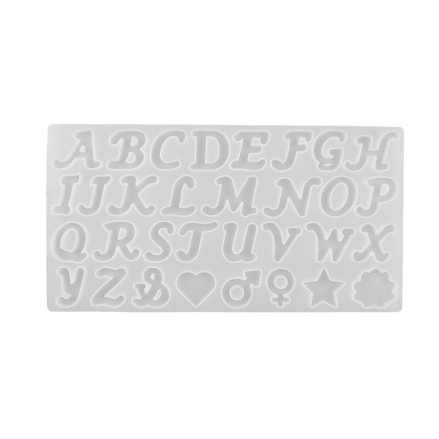 Alphabet Letter Mould, Cursive Letters Pendant Mold, Jewelry Letter Keychain Silicone Moulds, DIY Jewellery Making, UV Resin Mould