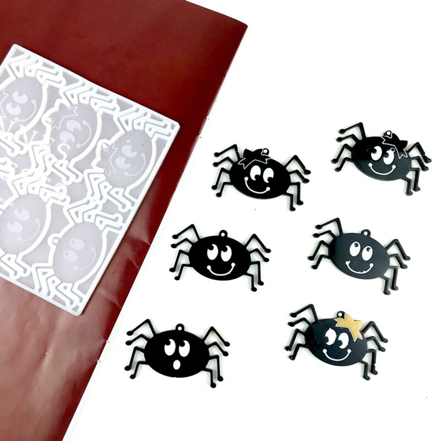 Cute Spiders Silicone Mold, Spider Epoxy Resin Mould, Halloween Earring Mould, Spider Halloween Decoration Mold, DIY Mold, Spider Mold